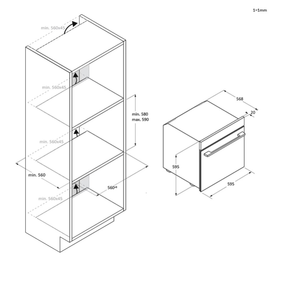 Pećnica Haier H6ID46G3YTB WiFi