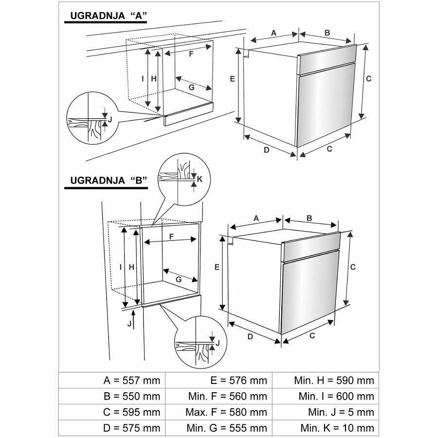 Pećnica Končar UPO654IV