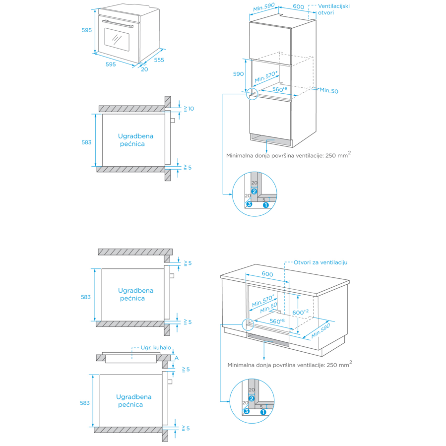Pećnica Končar UPO659DM