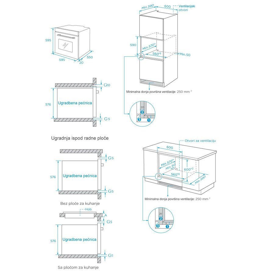 Pećnica Končar UPO708DM