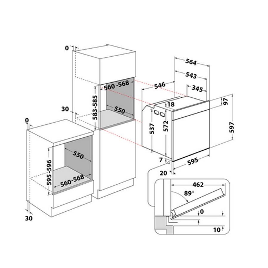 Pećnica s indukcijom Whirlpool WOI4S8PM2SXA