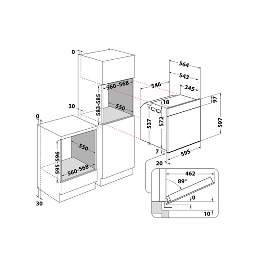 Pećnica s indukcijom Whirlpool WOI5S8CM1SXA AirFry