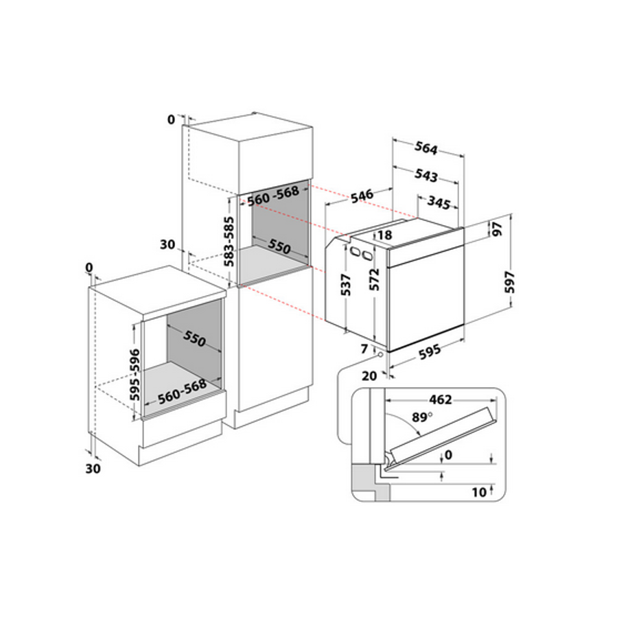 Pećnica s indukcijom Whirlpool WOI5S8HM1SBA AirFry