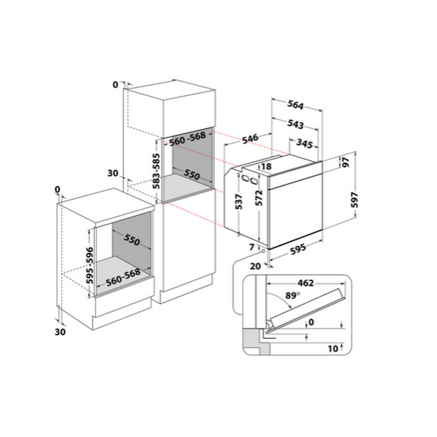 Pećnica s indukcijom Whirlpool WOI5S8PM1SXA