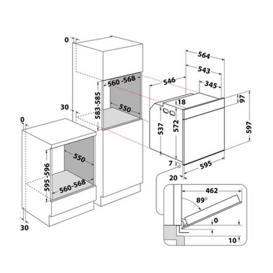 Pećnica s indukcijom Whirlpool WOI5S8PPM1SXA