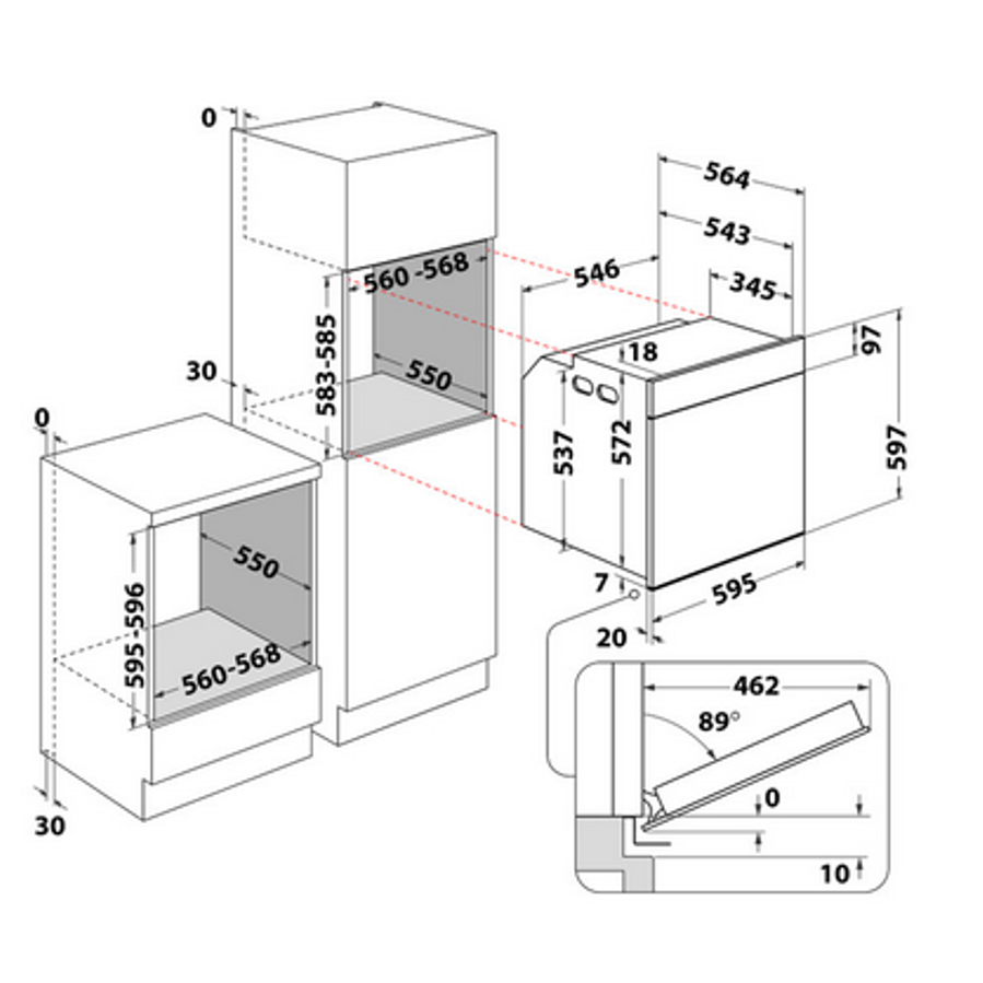Pećnica s indukcijom Whirlpool WOI9P8HT2SBA AirFry SteamSense+