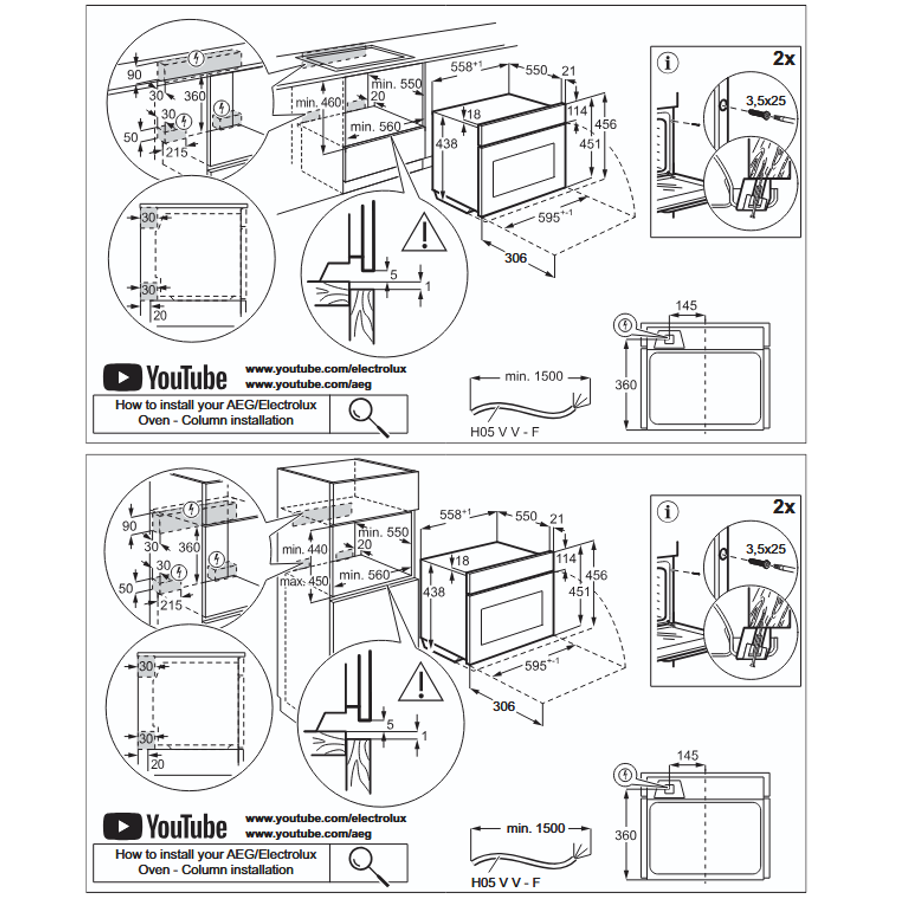 Ugradbena mikrovalna pećnica Electrolux EVM8E09X Grill