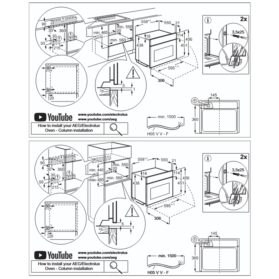 Ugradbena mikrovalna pećnica Electrolux LVM6E46Z Grill