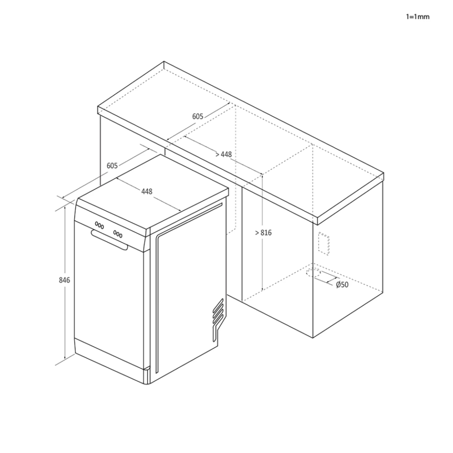 Perilica posuđa Candy CDPH2L1047W-01