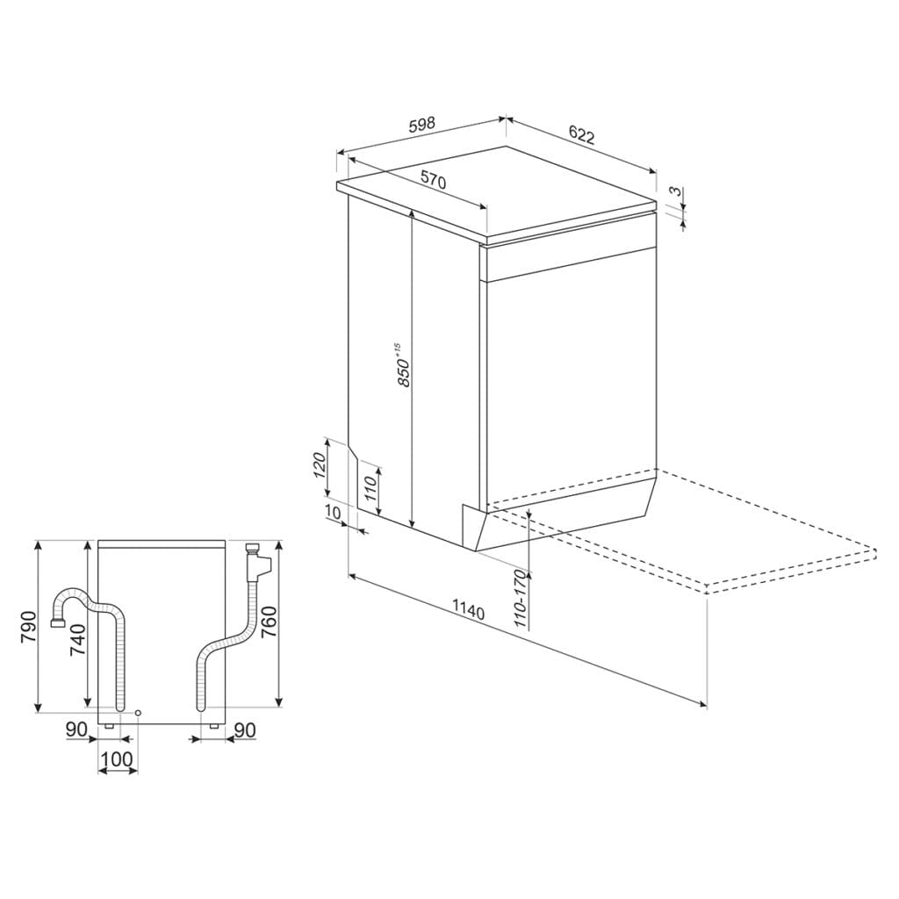 Perilica posuđa Smeg LVS262EB