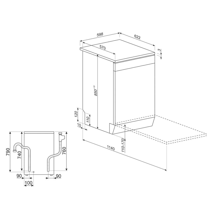 Perilica posuđa Smeg LVS342CQSX