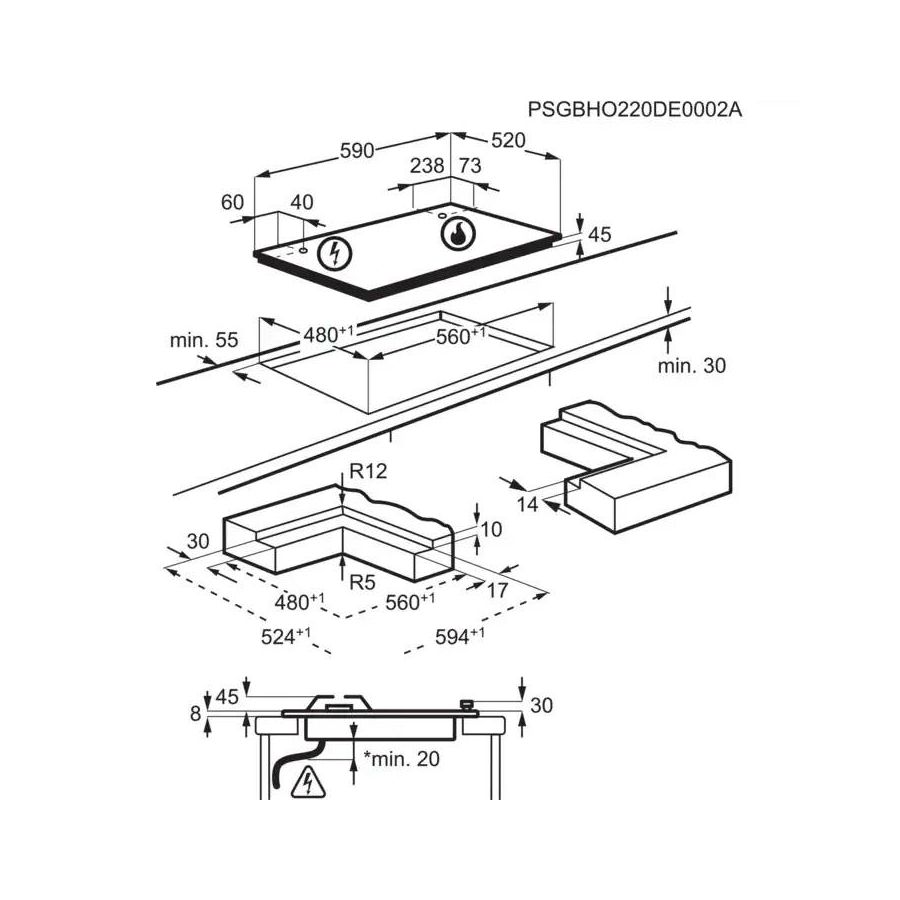 Ploča AEG HKB64453NB H2H