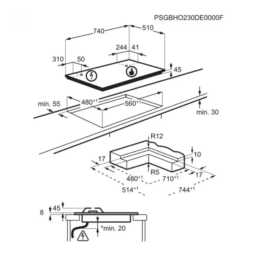 Ploča AEG HKB75453NB H2H