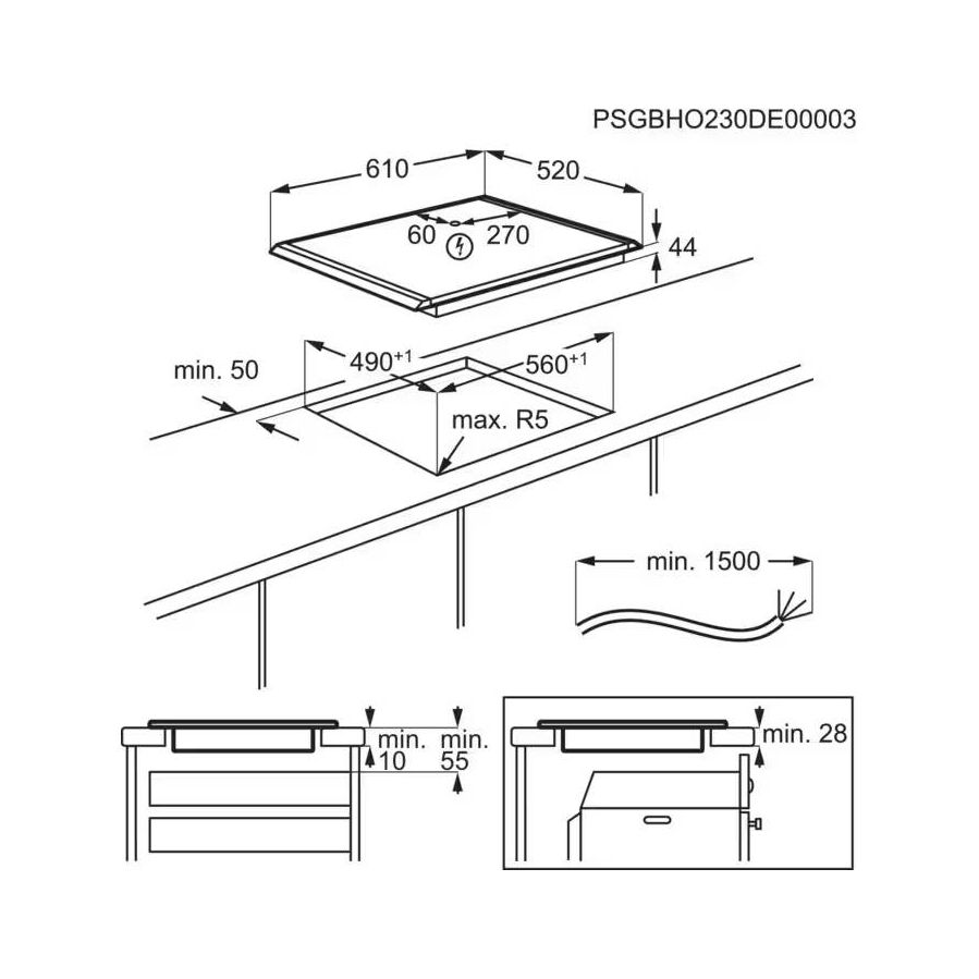 Ploča AEG NII64B30AZ H2H SaphirMatt