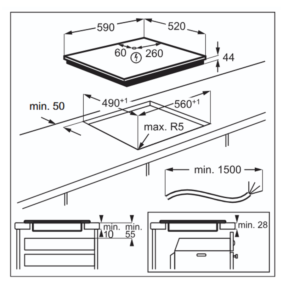 Ploča AEG TH64IB30FB H2H