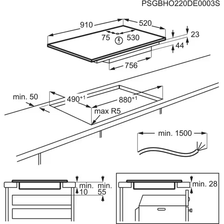 Ploča AEG TK95II08FB H2H