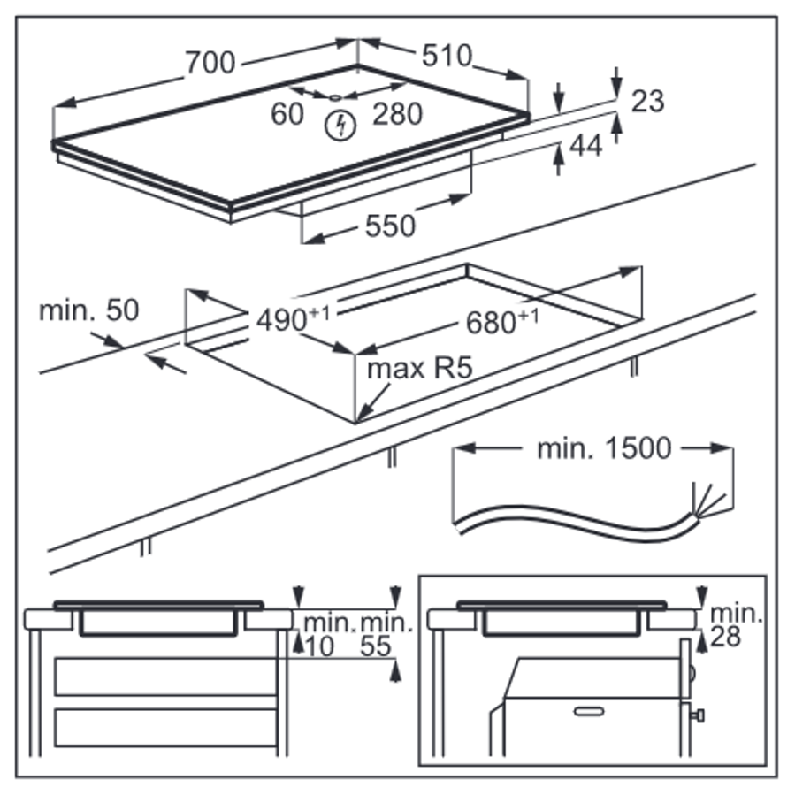 Ploča AEG TO74IB00IB H2H