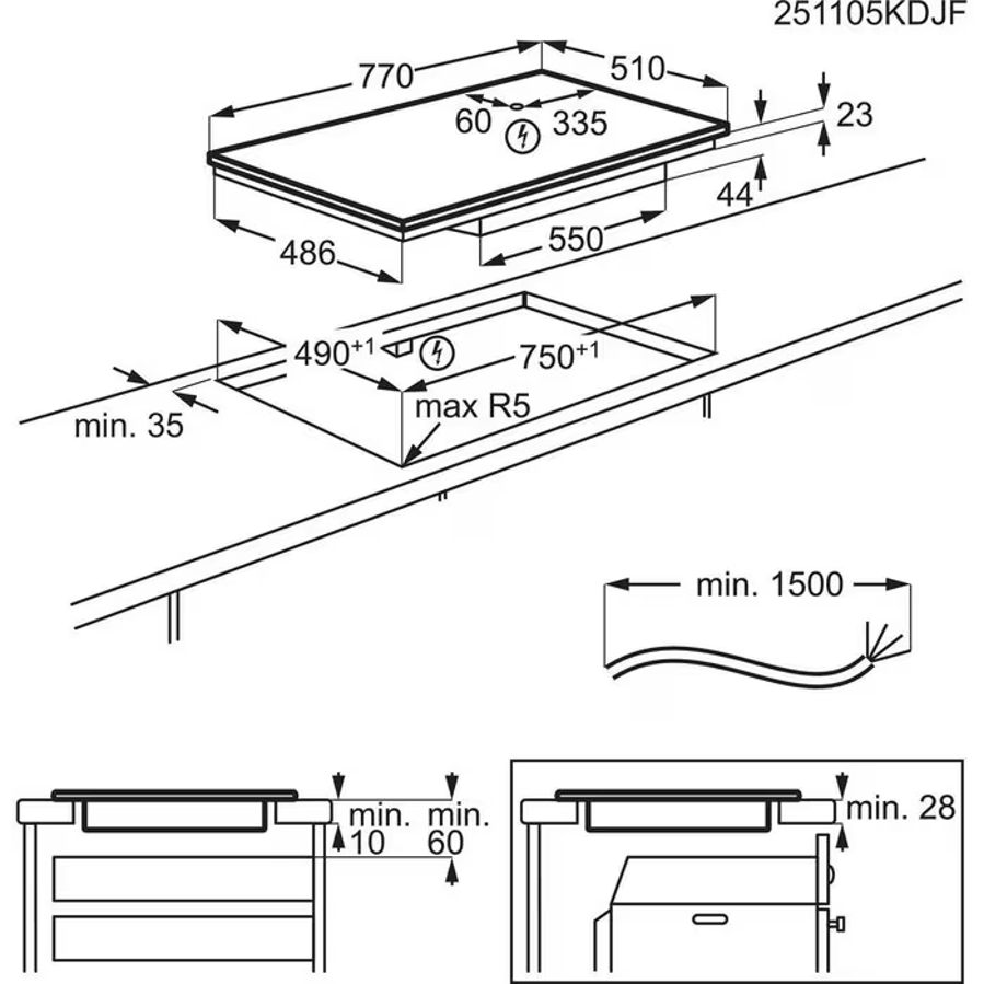 Ploča AEG TO84IA0FIT H2H SaphirMatt