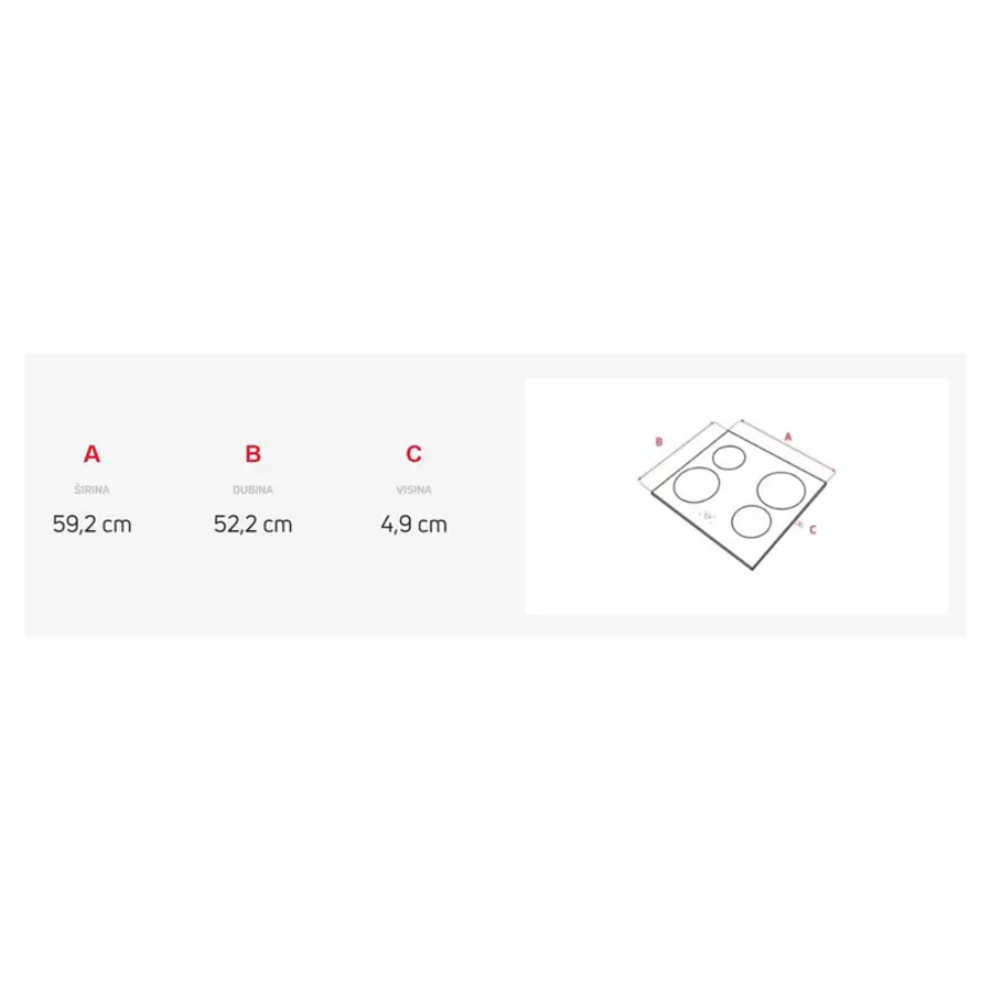 Ploča Amica PIH6542PHTSUN