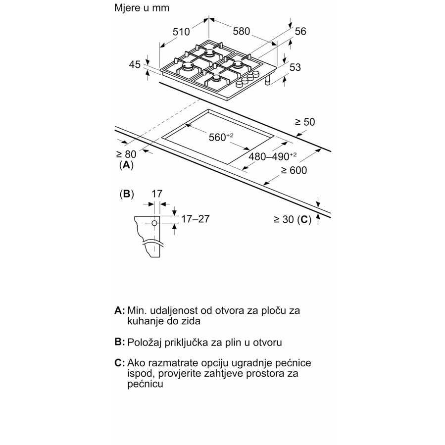 Ploča Bosch PBP6B5K80