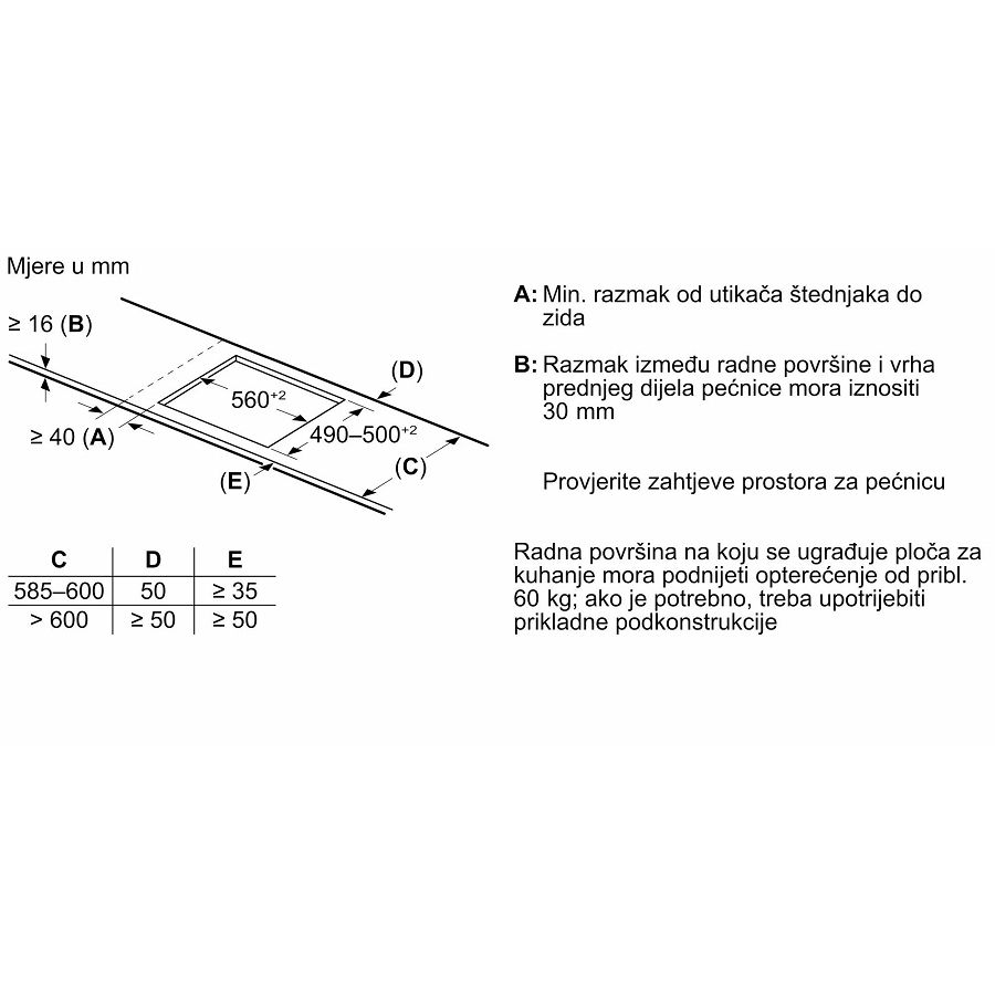 Ploča Bosch PIE645HB1E H2H