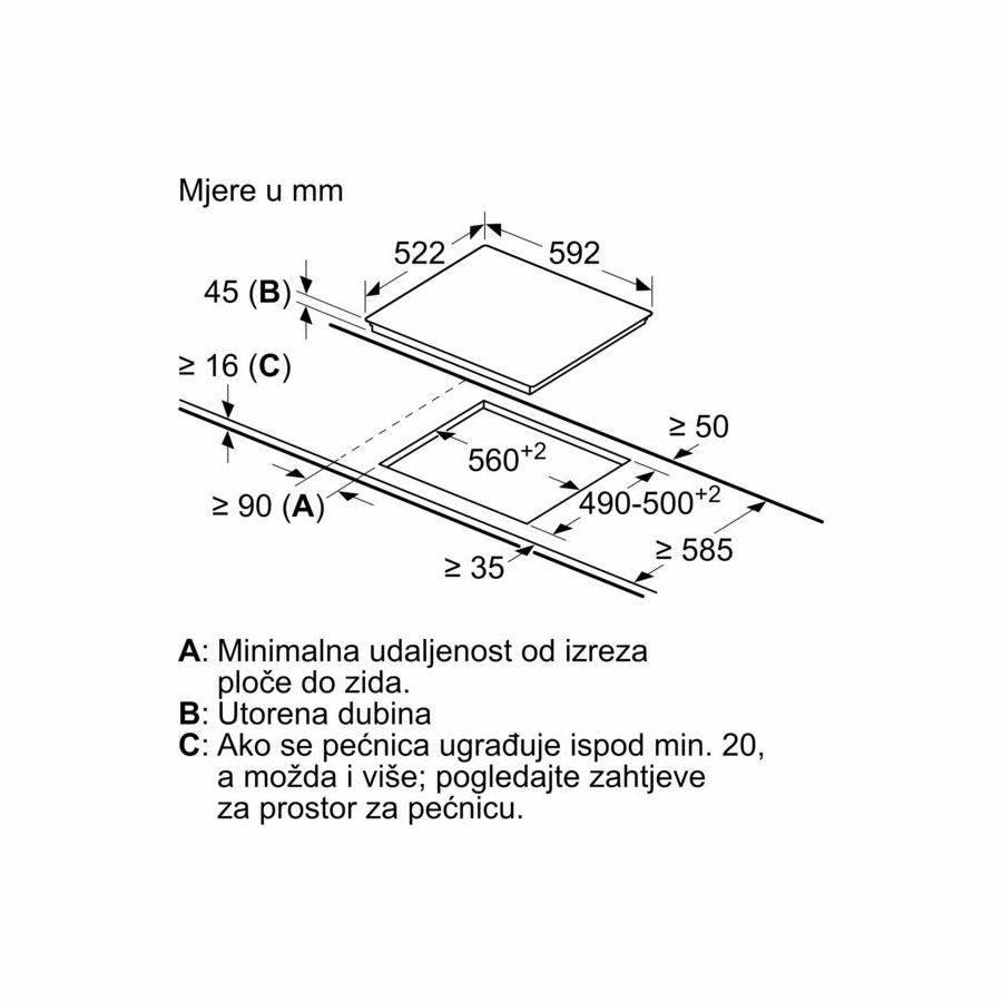 Ploča Bosch PKE61RAA2E