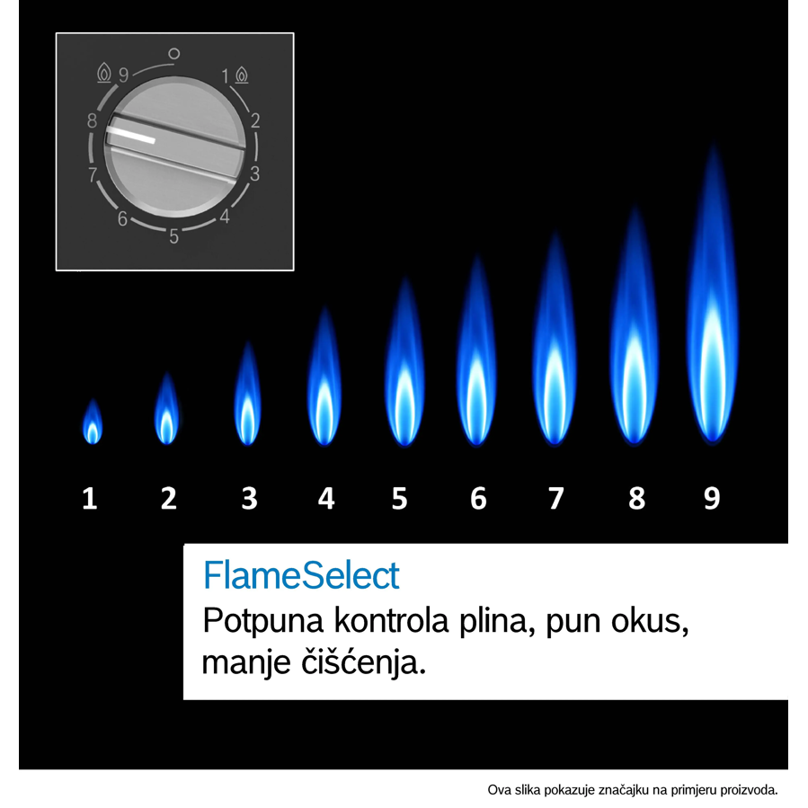 Ploča Bosch PPP6AAI40 MattBlack FlameSelect