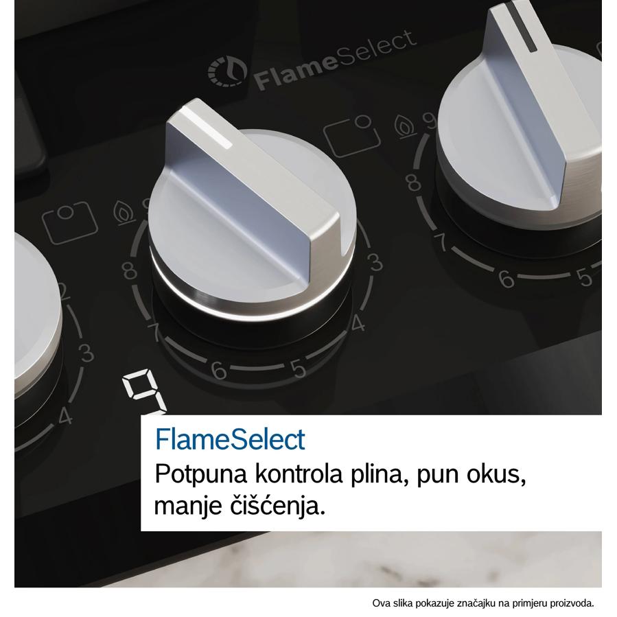 Ploča Bosch PPQ7AAI40 MattBlack FlameSelect