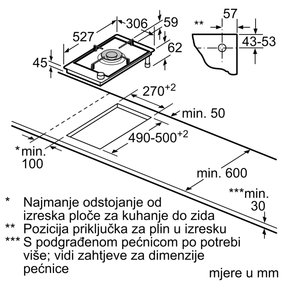 Ploča Bosch PRA3A6I10 Wok FlameSelect