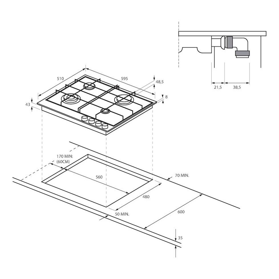 Ploča Candy CHG6BFB4WB