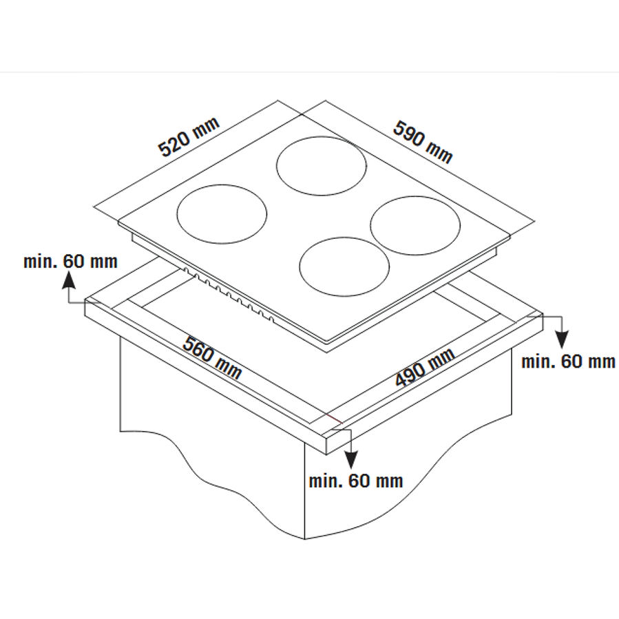 Ploča Candy CMG2V2BG/1