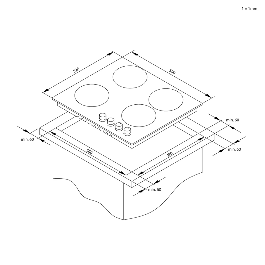 Ploča Candy CMG3V1BG/1