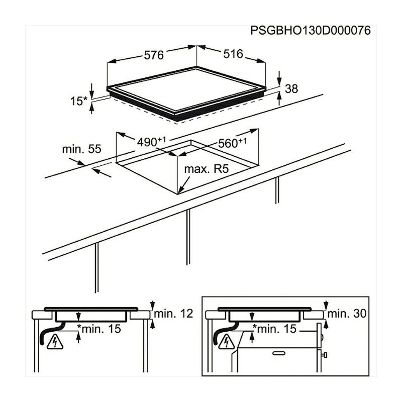 Ploča Electrolux EHF6346XOK