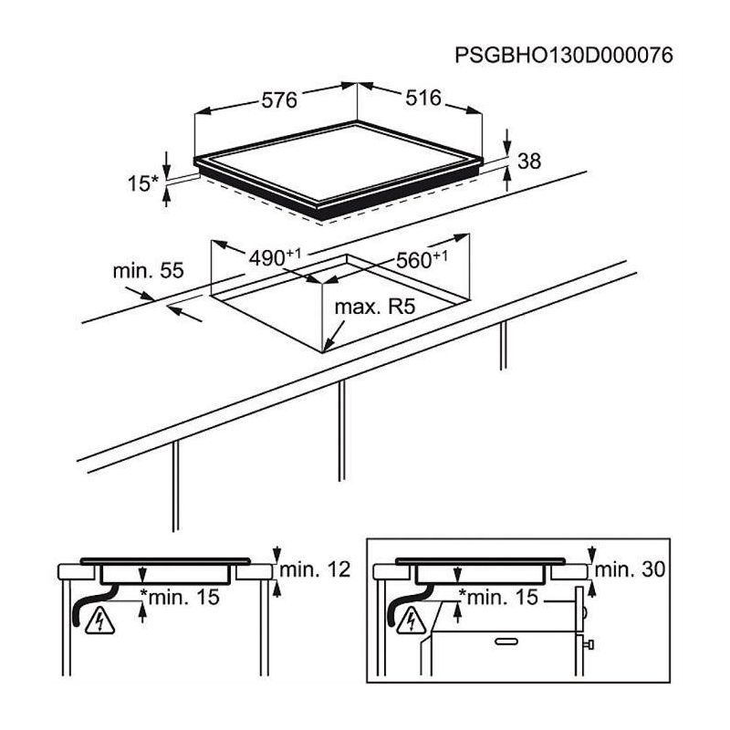 Ploča Electrolux EHF6240XXK