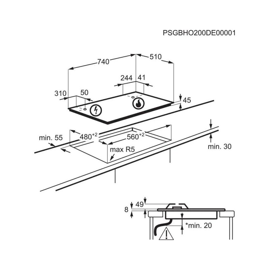 Ploča Electrolux KGG75362K