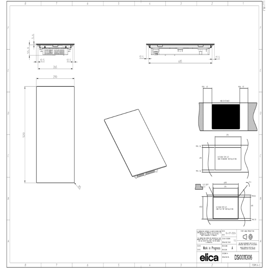 Ploča Elica PRIMIS 302 BL PRF0199858