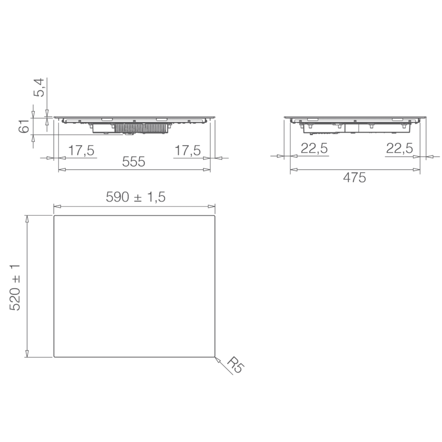 Ploča Elica PRIMIS 604 BL PRF0199859