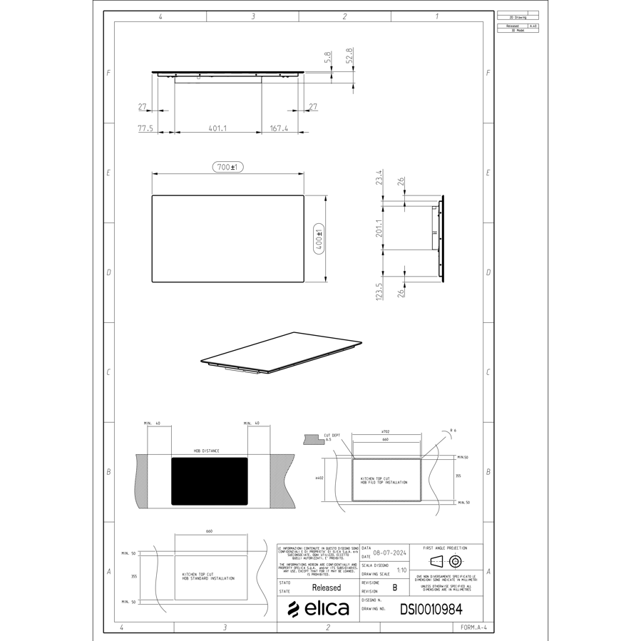 Ploča Elica RATIO 702 BL PRF0183888