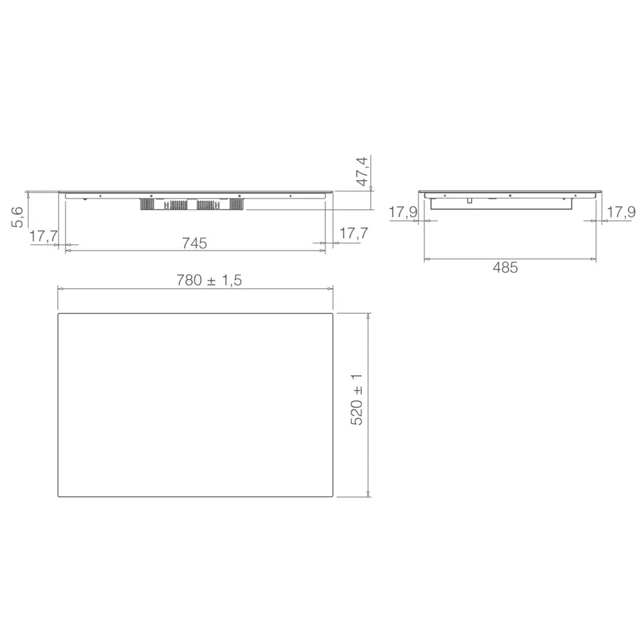 Ploča Elica RATIO 803 PLUS CONNECT BL H2H PRF0199856