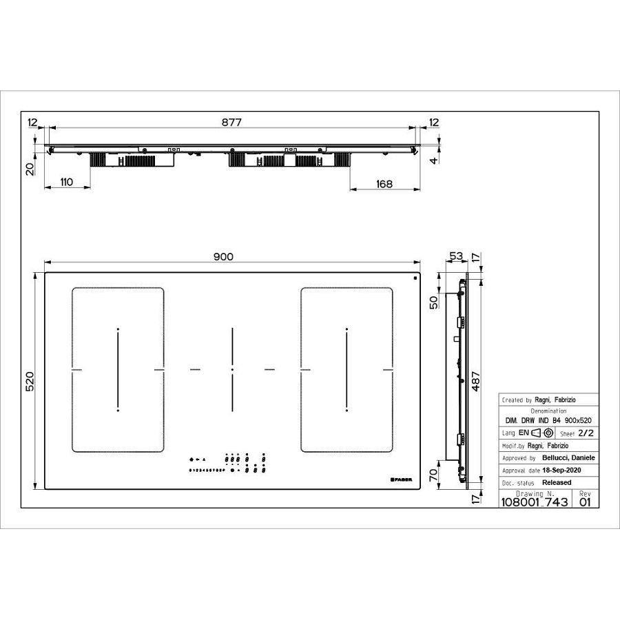 Ploča Faber FCH95BK KL 108.0604.943
