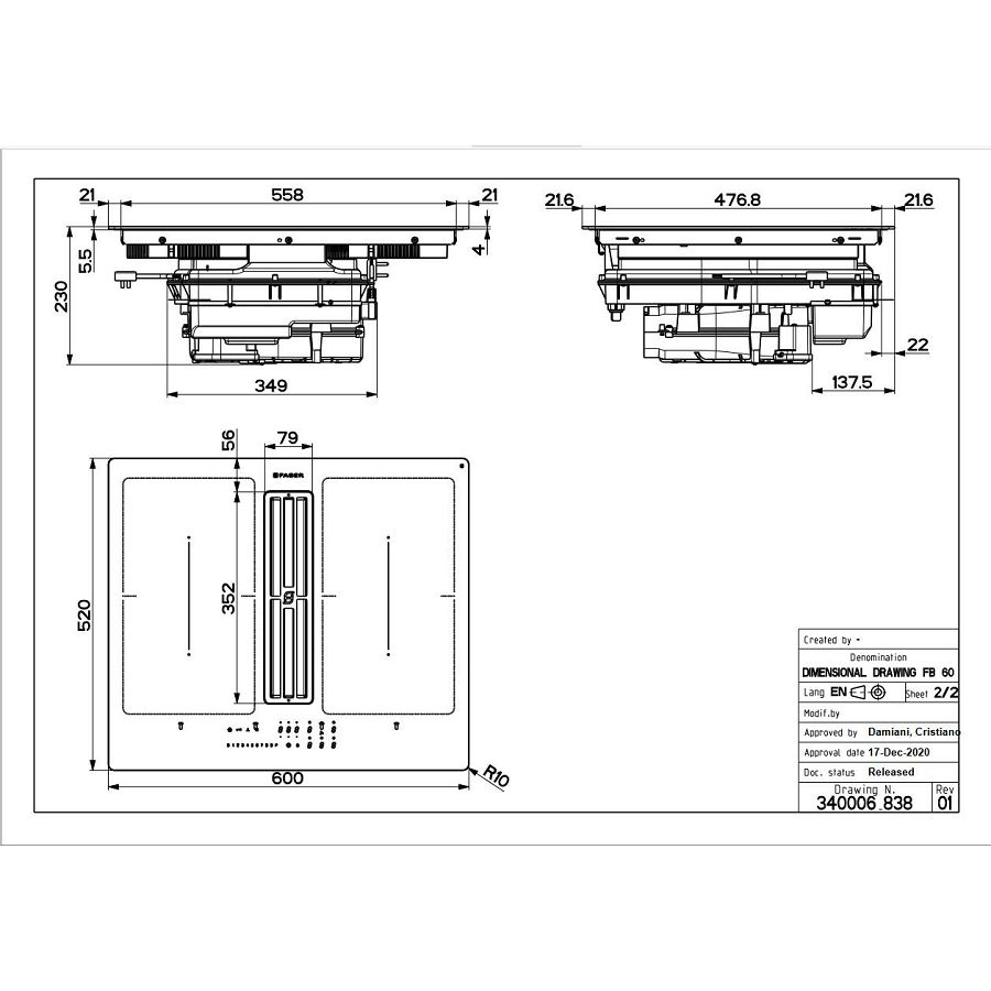Ploča s napom Faber Galileo Smart BK A600 340.0627.227