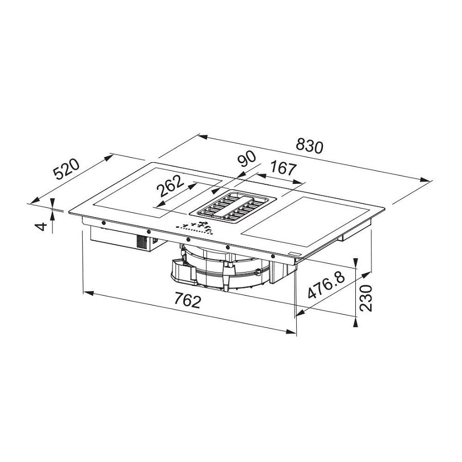Ploča s napom Franke FMA 839 HI