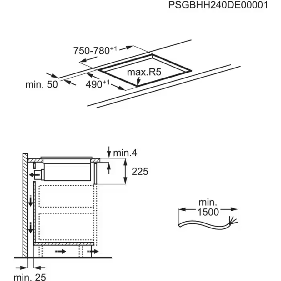 Ploča s napom AEG TH84CC23CZ SaphirMatt