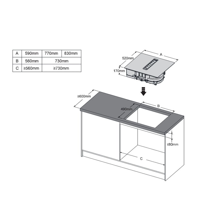 Ploča s napom Cata IAS7024