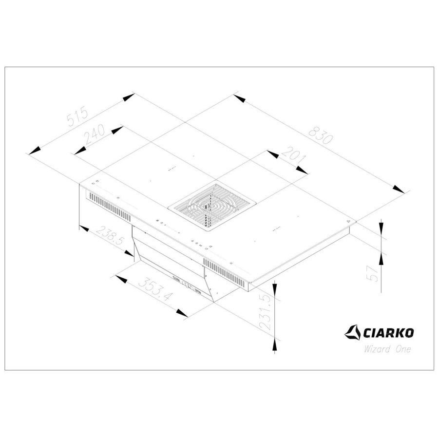 Ploča s napom Ciarko Design WIZARD ONE CDB8301C (655m3/h)