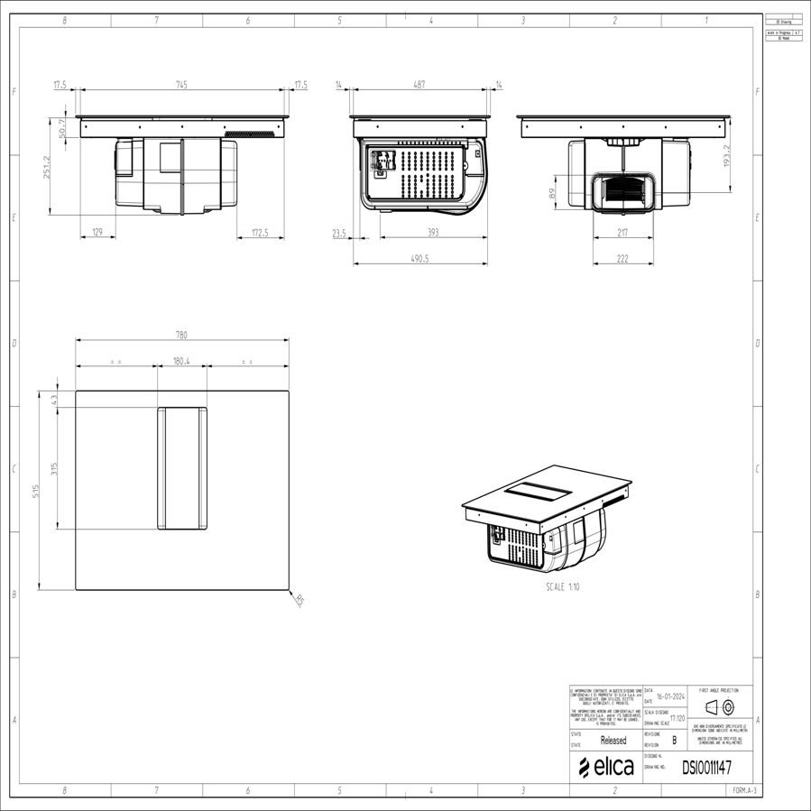 Ploča s napom Elica NikolaTesla Alpha B BL/A/60 PRF0196211