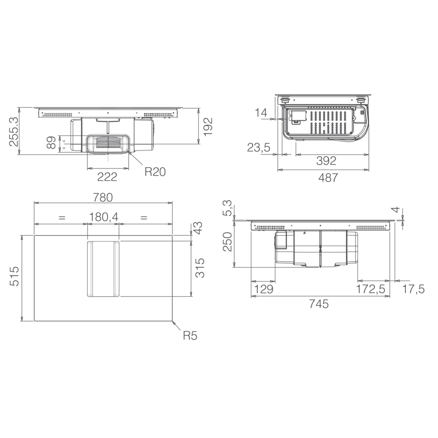 Ploča s napom Elica NikolaTesla Alpha B BL/A/78 PRF0193270