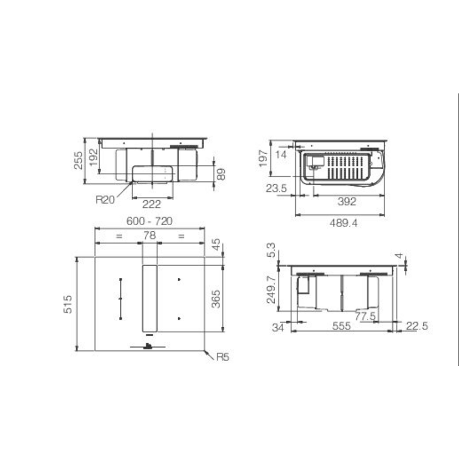 Ploča s napom Elica NikolaTesla Fit RAW BR/A/60 MatBlack PRF0203695