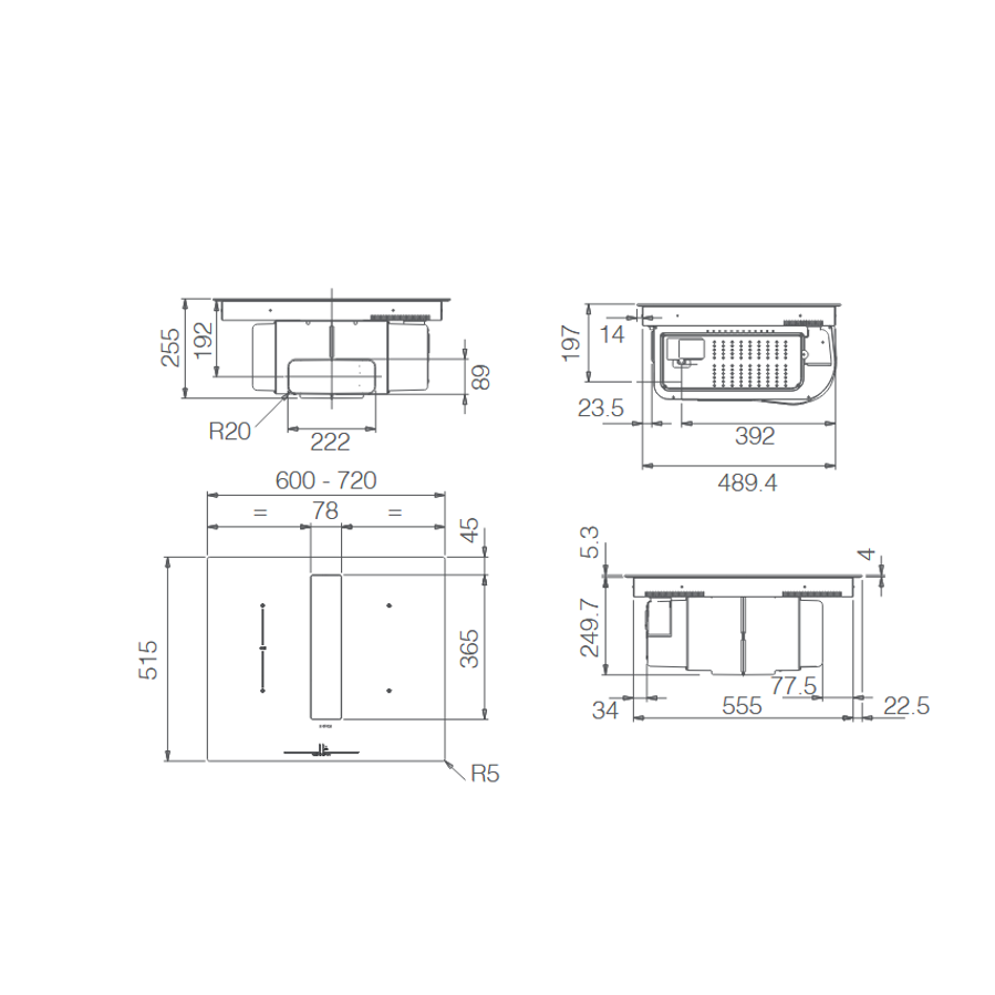 Ploča s napom Elica NikolaTesla Fit RAW BR/A/72 MatBlack PRF0202501
