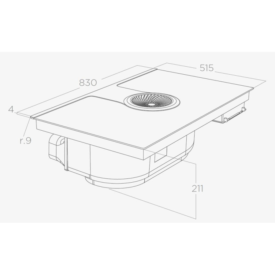 Ploča s napom Elica NikolaTesla One RAW BR/A/83 MatBlack PRF0203698